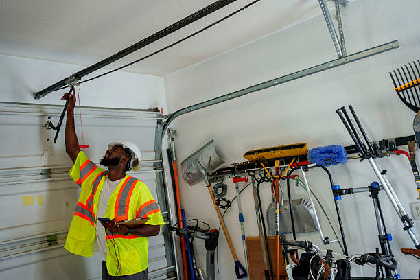 Professional Garage Door Maintenance technician working in Six Mile Run, NJ